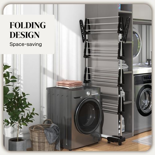 Four-Tier Tower Airer, drying space across four shelves