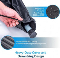 Four-Arm Rotary Washing Line, waterproof drawstring cover