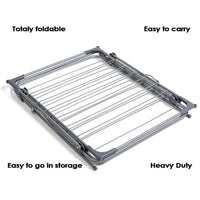 Three-Tier Concertina Airer, folded flat for storage